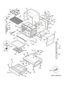 03 - Body Parts parts for Ge Range JSP46DN1BB from AppliancePartsPros.com