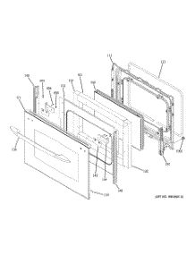 06 - Lower Door parts for Ge Range PB970KM2CC from AppliancePartsPros.com