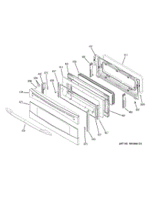 05 - Upper Door parts for Ge Range PB970SM1SS from AppliancePartsPros.com