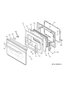 03 - Door parts for Ge Range JSP39SK5SS from AppliancePartsPros.com