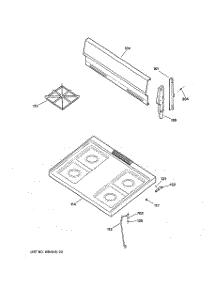 02 - Control Panel & Cooktop parts for Ge Range JGBS04PPM2WW from AppliancePartsPros.com