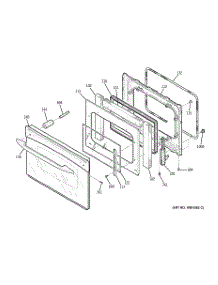 03 - Door parts for Ge Range JSP39SN1SS from AppliancePartsPros.com