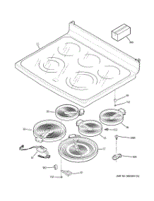 02 - Cooktop parts for Ge Range PB970KM3CC from AppliancePartsPros.com