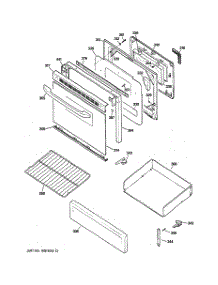 04 - Door & Drawer Parts parts for Ge Range JGBP26DEM3WW from AppliancePartsPros.com