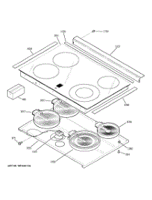 02 - Cooktop parts for Ge Range JSP42SN1SS from AppliancePartsPros.com