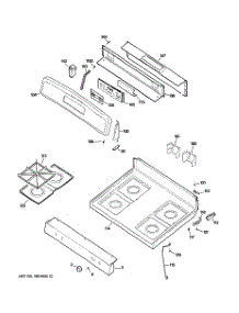 02 - Control Panel & Cooktop parts for Ge Range JGBP26DEM2WW from AppliancePartsPros.com