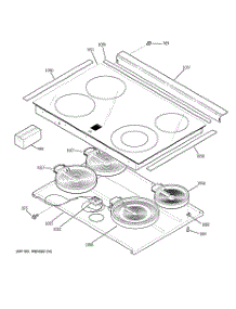 02 - Cooktop parts for Ge Range JCSP42SN1SS from AppliancePartsPros.com