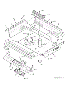 06 - Control Panel & Cooling Fan parts for Ge Range JGSP28SEN1SS from AppliancePartsPros.com