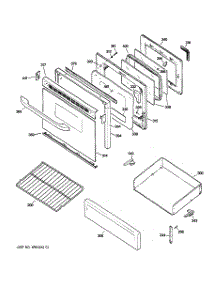 04 - Door & Drawer Parts parts for Ge Range JGBP33DEM3BB from AppliancePartsPros.com