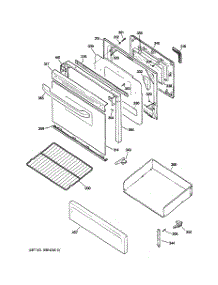 04 - Door & Drawer Parts parts for Ge Range JGBP25DEM3BB from AppliancePartsPros.com