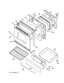 04 - Door & Drawer Parts parts for Ge Range JGBP28SEM3SS from AppliancePartsPros.com