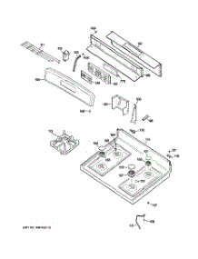02 - Control Panel & Cooktop parts for Ge Range JGBP29MEM3BS from AppliancePartsPros.com