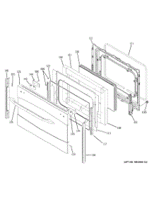 06 - Lower Door parts for Ge Range PCB975SN1SS from AppliancePartsPros.com