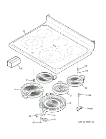 02 - Cooktop parts for Ge Range JBP74SN1SS from AppliancePartsPros.com