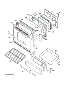 04 - Door & Drawer Parts parts for Ge Range JGB290MEN1BS from AppliancePartsPros.com
