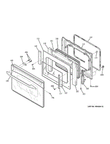 Door parts for Ge Range JCSP38WK5WW from AppliancePartsPros.com