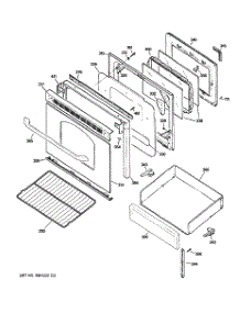 04 - Door & Drawer Parts parts for Ge Range JGB290DEN1WW from AppliancePartsPros.com