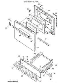 04 - Door & Drawer Parts parts for Ge Range JGBS18EV3WW from AppliancePartsPros.com
