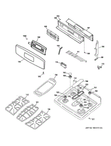 02 - Control Panel & Cooktop parts for Ge Range JGB908WEK8WW from AppliancePartsPros.com