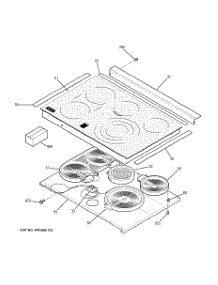 02 - Cooktop parts for Ge Range JSP46WN1WW from AppliancePartsPros.com