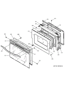 04 - Door parts for Ge Range JSP46BD2BB from AppliancePartsPros.com