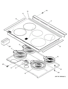 02 - Cooktop parts for Ge Range JSP46CD2CC from AppliancePartsPros.com