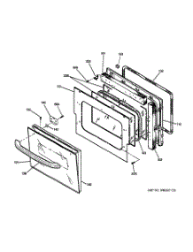 03 - Door parts for Ge Range JMP31WC3WW from AppliancePartsPros.com