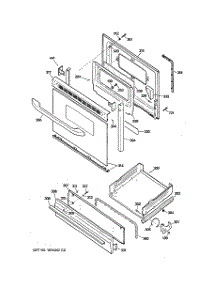 04 - Door & Drawer Parts parts for Ge Range JGBS19MEN1BS from AppliancePartsPros.com