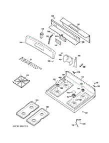 02 - Control Panel & Cooktop parts for Ge Range JGBS23DEM2BB from AppliancePartsPros.com