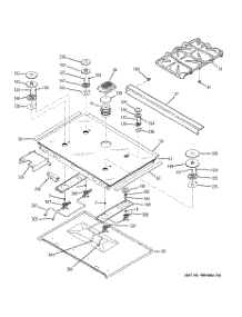 03 - Cooktop parts for Ge Range PGS968TEM3WW from AppliancePartsPros.com