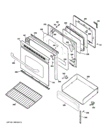 04 - Door & Drawer Parts parts for Ge Range JGBP36DEM2WW from AppliancePartsPros.com