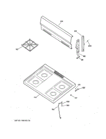 02 - Control Panel & Cooktop parts for Ge Range JGBS04BEM2WH from AppliancePartsPros.com