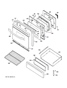 04 - Door & Drawer Parts parts for Ge Range JGBP85DEM2BB from AppliancePartsPros.com