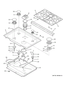 03 - Cooktop parts for Ge Range PGS975BEM3BB from AppliancePartsPros.com
