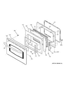 04 - Door parts for Ge Range JS905SK2SS from AppliancePartsPros.com