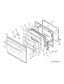 04 - Door parts for Ge Range JCS905WK2WW from AppliancePartsPros.com