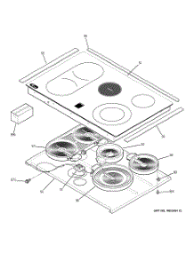 02 - Cooktop parts for Ge Range JD968SF1SS from AppliancePartsPros.com