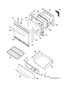 04 - Door & Drawer Parts parts for Ge Range PGB900DEM1BB from AppliancePartsPros.com