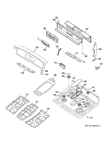 02 - Control Panel & Cooktop parts for Ge Range JGB908SEK1SS from AppliancePartsPros.com