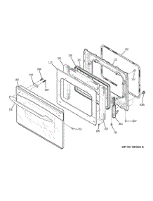 04 - Door parts for Ge Range JCS968TF2WW from AppliancePartsPros.com