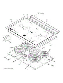 02 - Cooktop parts for Ge Range JCS905BK2BB from AppliancePartsPros.com