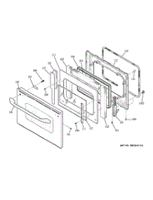 05 - Door parts for Ge Range PGS975SEM1SS from AppliancePartsPros.com