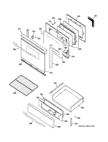 04 - Door & Drawer Parts parts for Ge Range PGB908DEM1WW from AppliancePartsPros.com