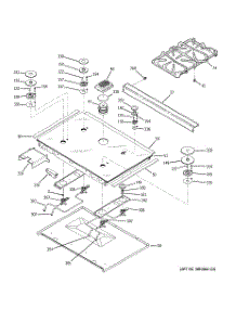 03 - Cooktop parts for Ge Range PGS968TEM1WW from AppliancePartsPros.com