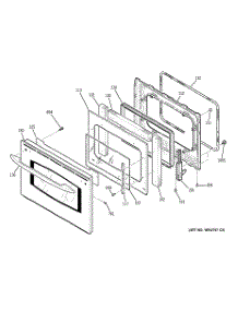04 - Door parts for Ge Range JS968SK5SS from AppliancePartsPros.com