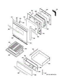 04 - Door & Drawer Parts parts for Ge Range JGB908CEK6CC from AppliancePartsPros.com