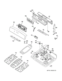 02 - Control Panel & Cooktop parts for Ge Range JGB908WEK7WW from AppliancePartsPros.com