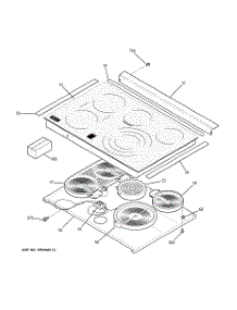02 - Cooktop parts for Ge Range JS968SK4SS from AppliancePartsPros.com