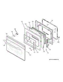04 - Door parts for Ge Range JCS968WK4WW from AppliancePartsPros.com