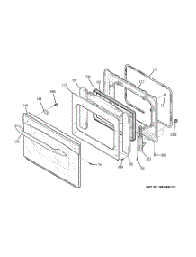 04 - Door parts for Ge Range JD968BK4BB from AppliancePartsPros.com